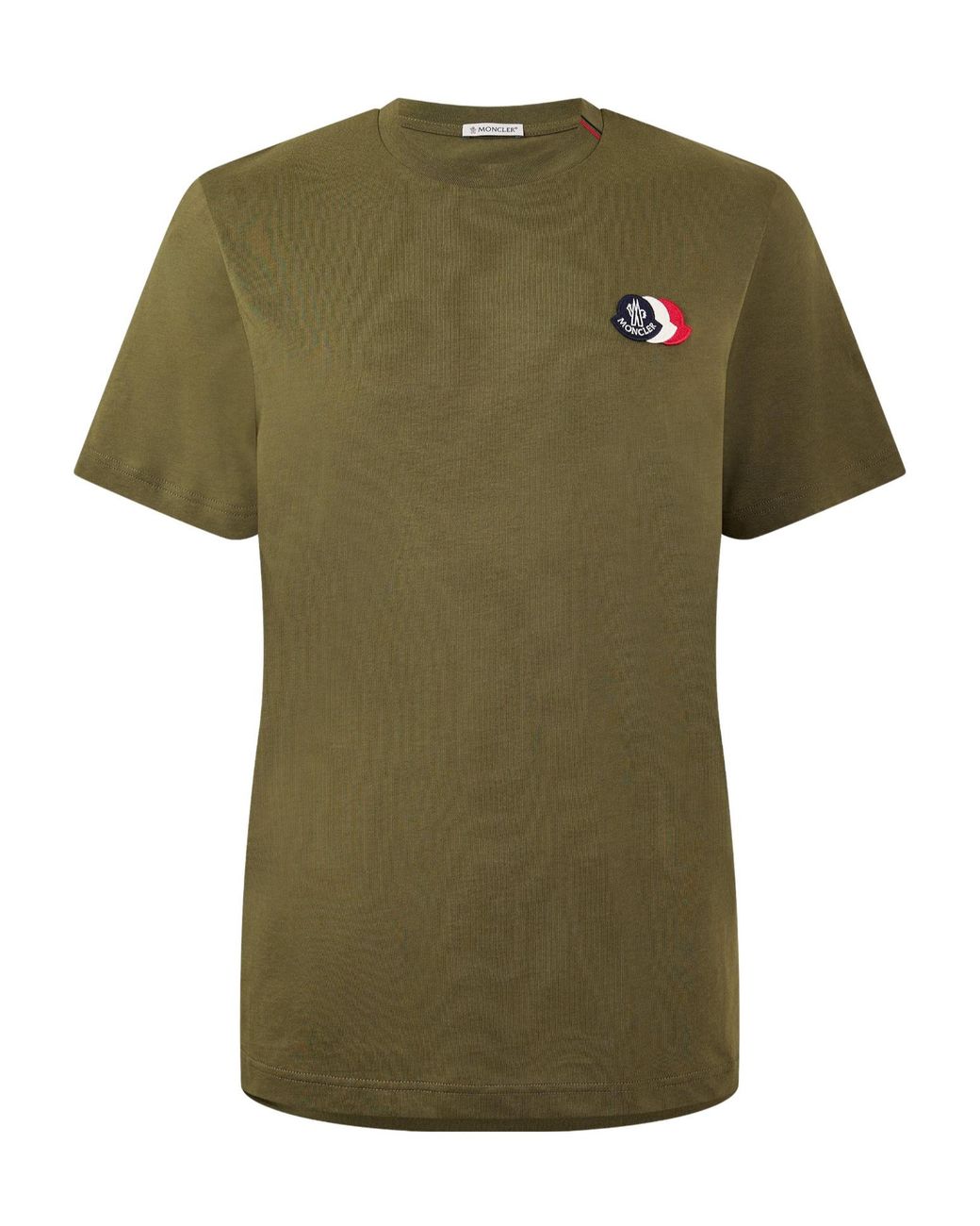 Moncler Green Printed Logo T-Shirt for men