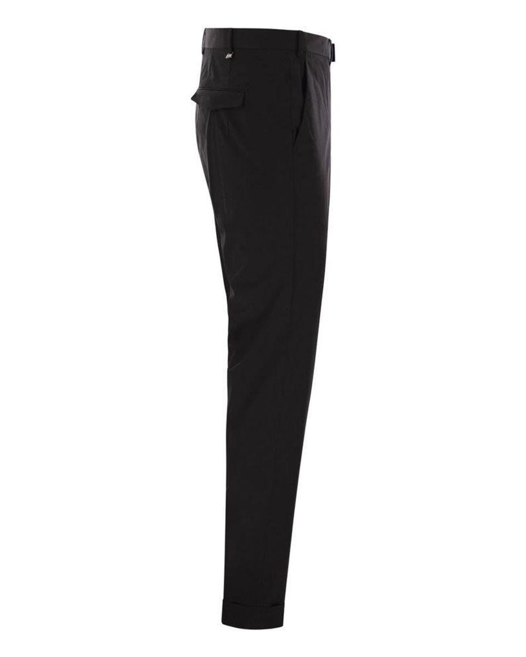 PT01 Black Master Fit Trousers for men