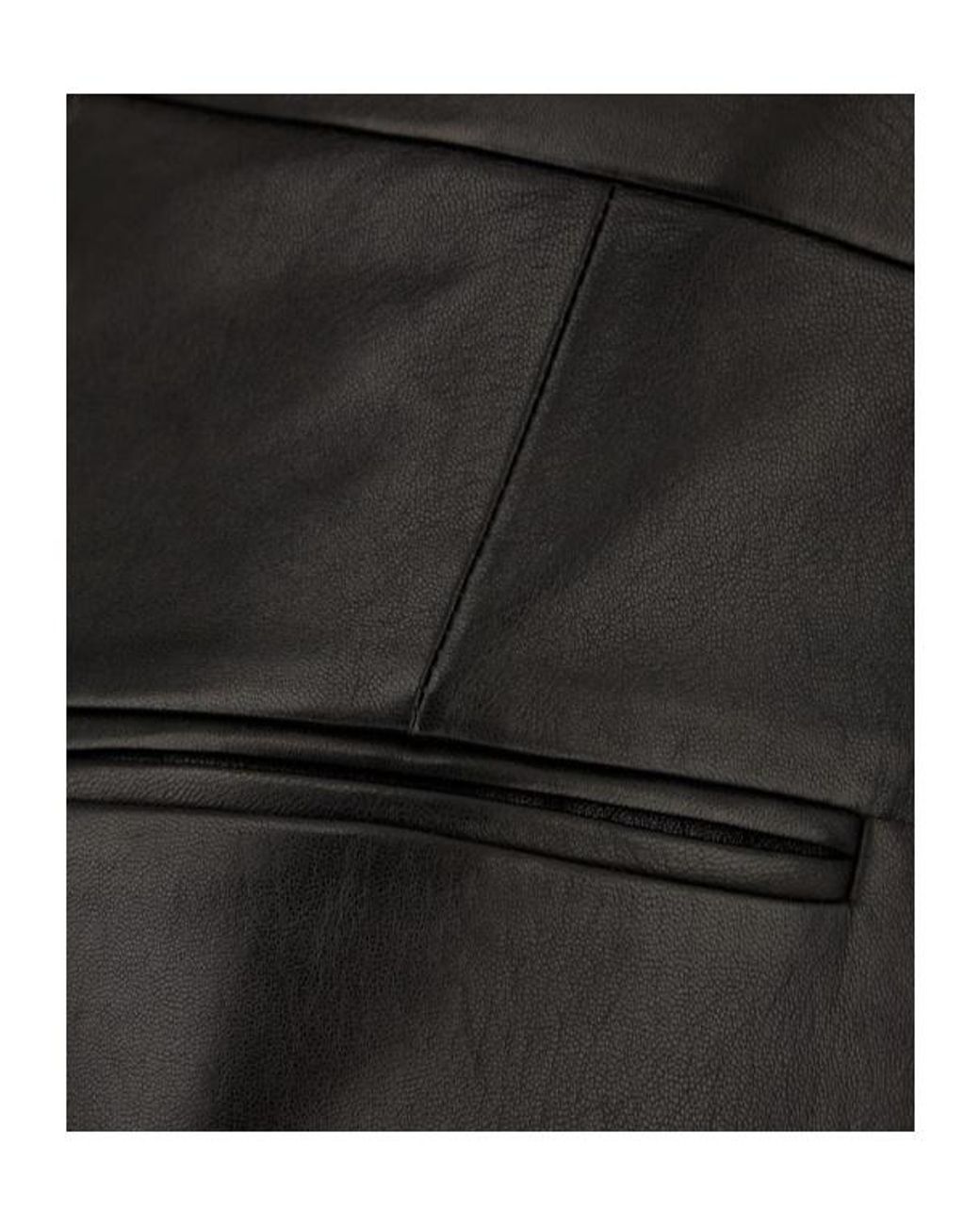 Alberta Ferretti Black Straight-Leg Leather Pants
