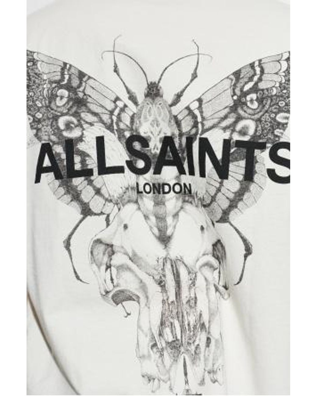 AllSaints White Hallis Graphic T-Shirt for men