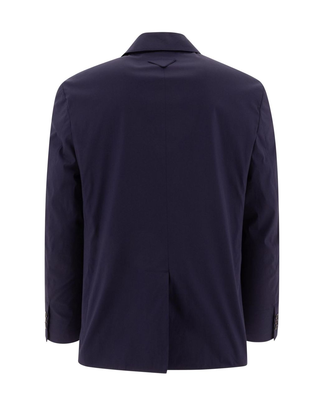 Prada Blue Single-Breasted Cotton Blend Jacket for men