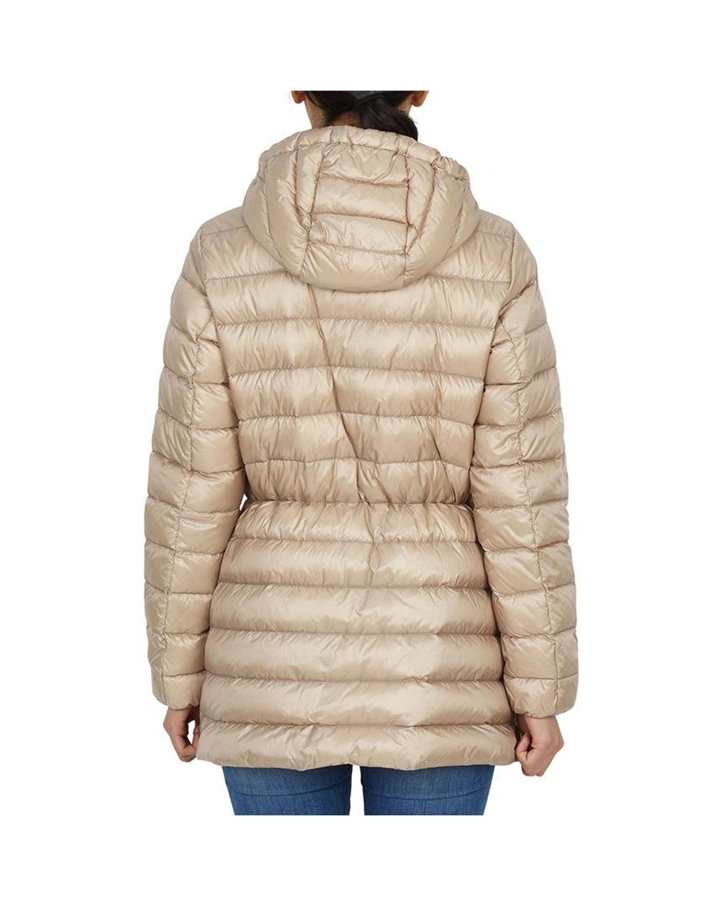 Moncler Natural Jasmin Zip-Up Quilted Jacket