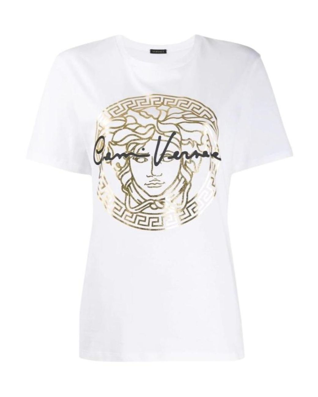 Versace White Medusa Signature Print T-Shirt