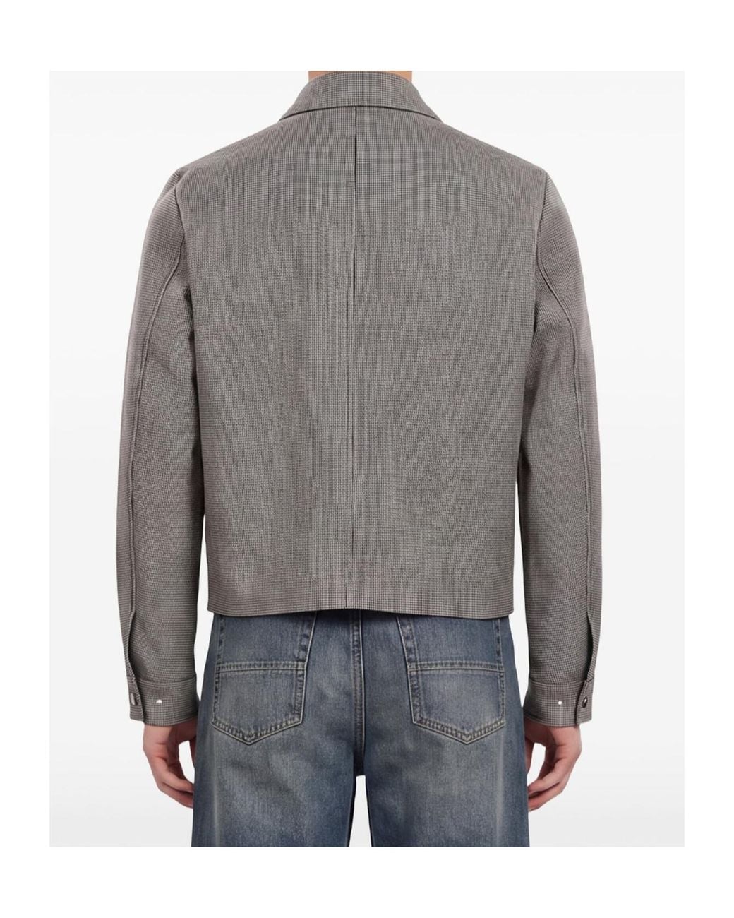 Amiri Gray Houndstooth Blouson for men