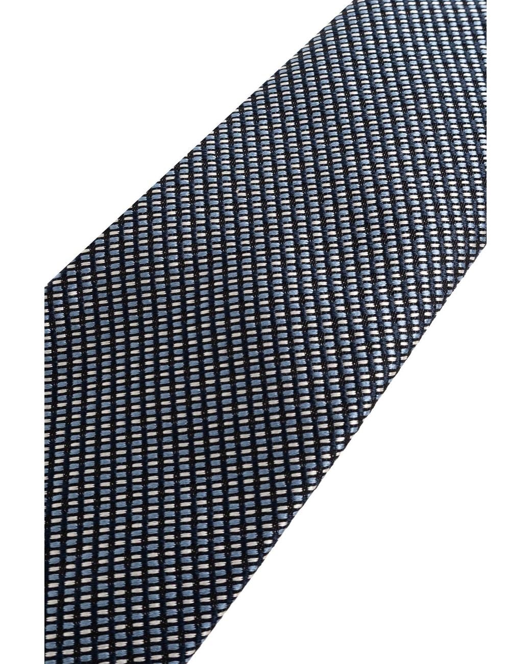 Brioni Blue Micro Pattern Tie for men