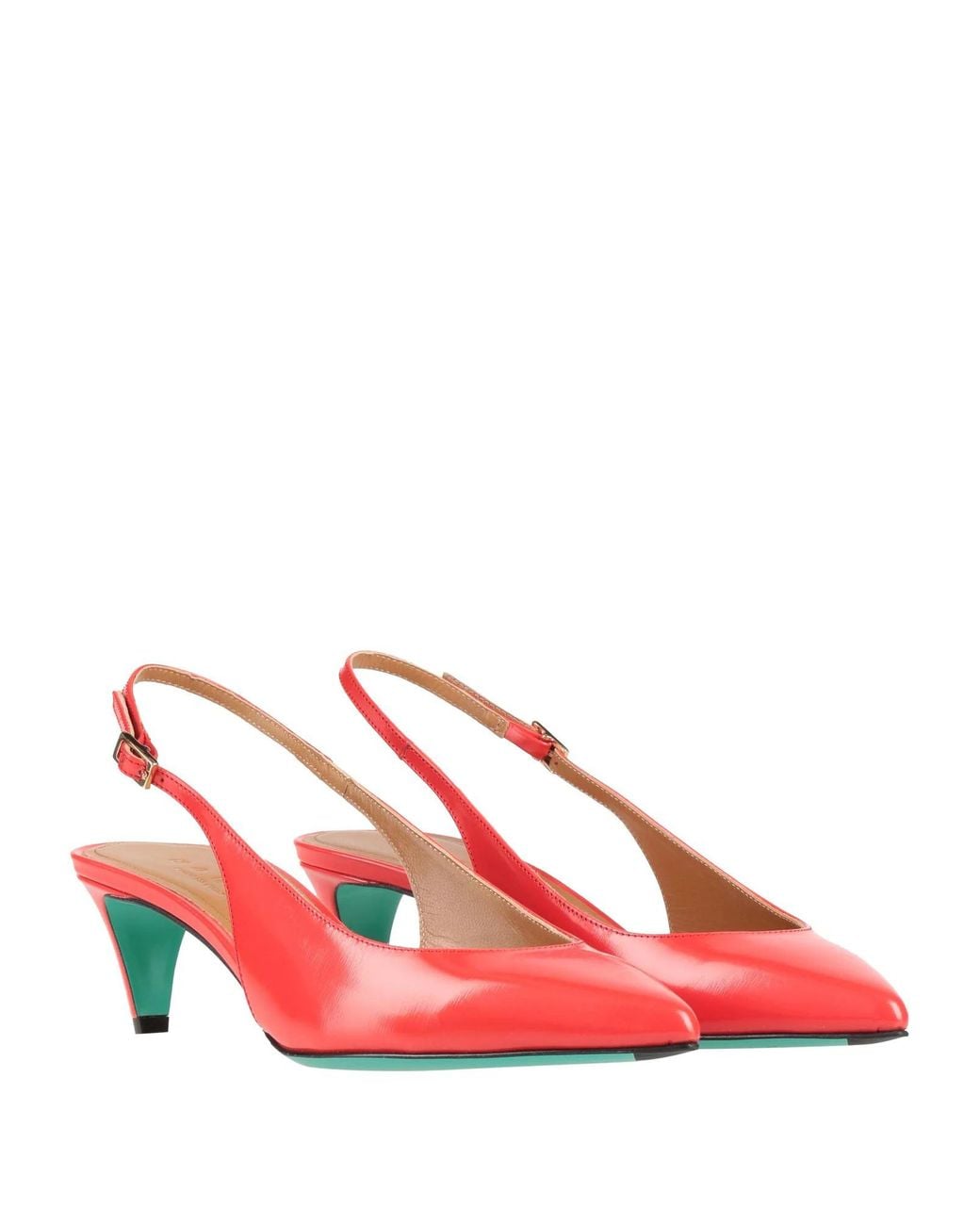 Marni Red Pointed-Toe Stiletto Heels