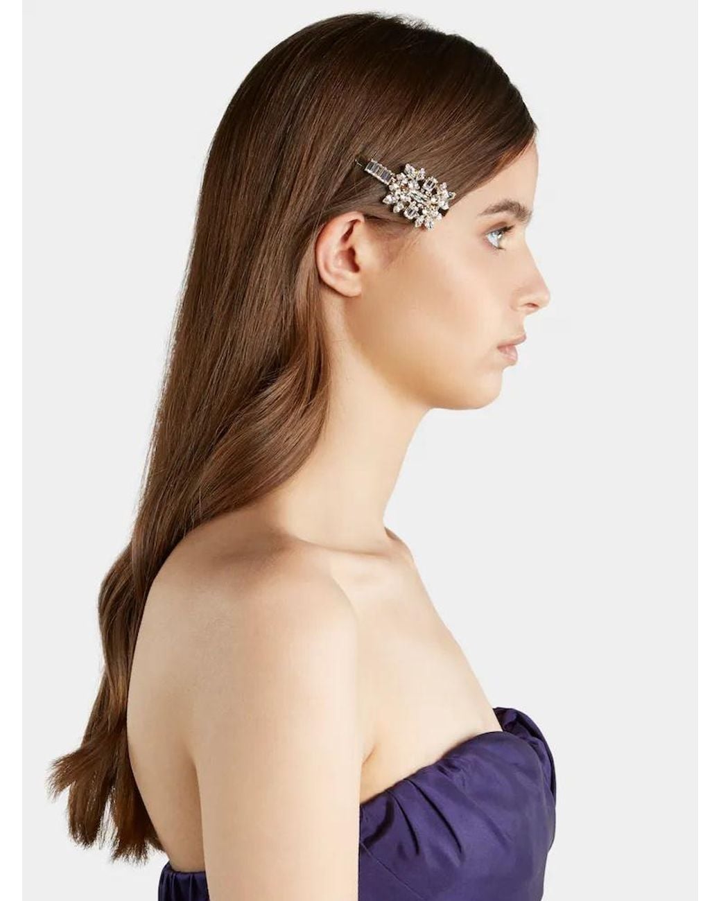 Roger Vivier White Broche Vivier Buckle Hair Clip