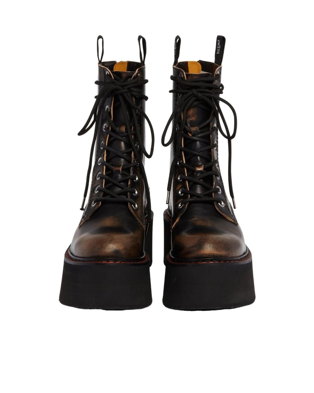 R13 Black Platform Ankle Boots