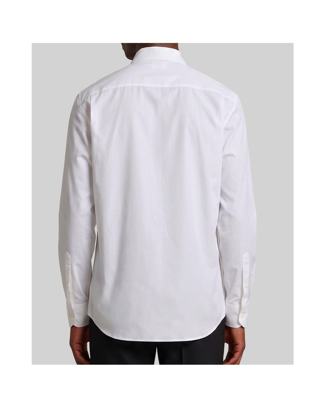 Saint Laurent White Smoking Bib Front Button-Up Shirt for men