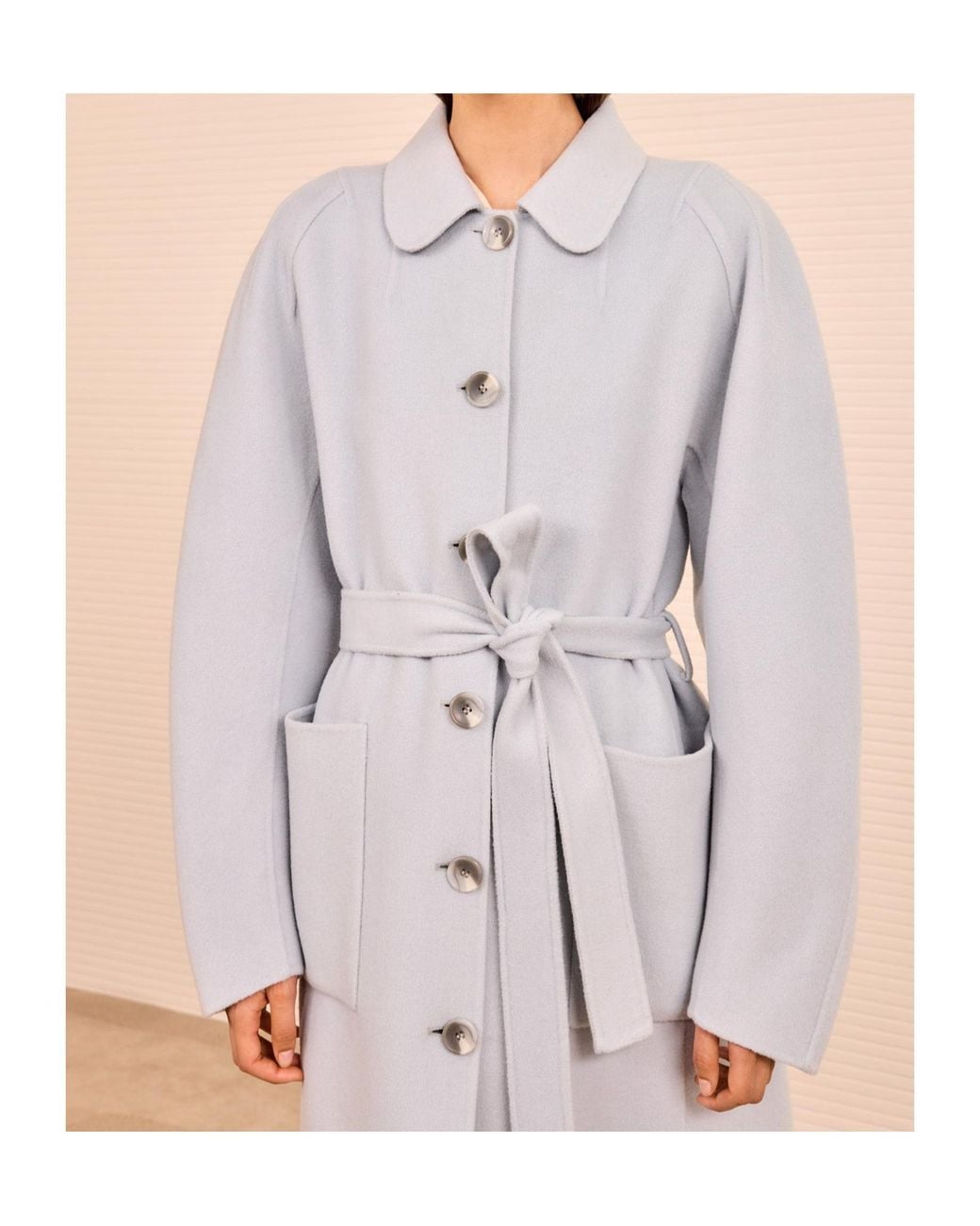 Ulla Johnson White Lisbeth Long Wool Coat