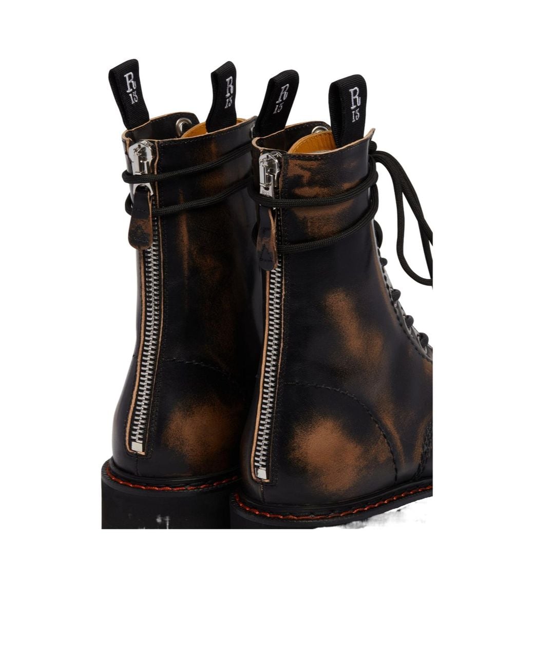 R13 Black Platform Ankle Boots