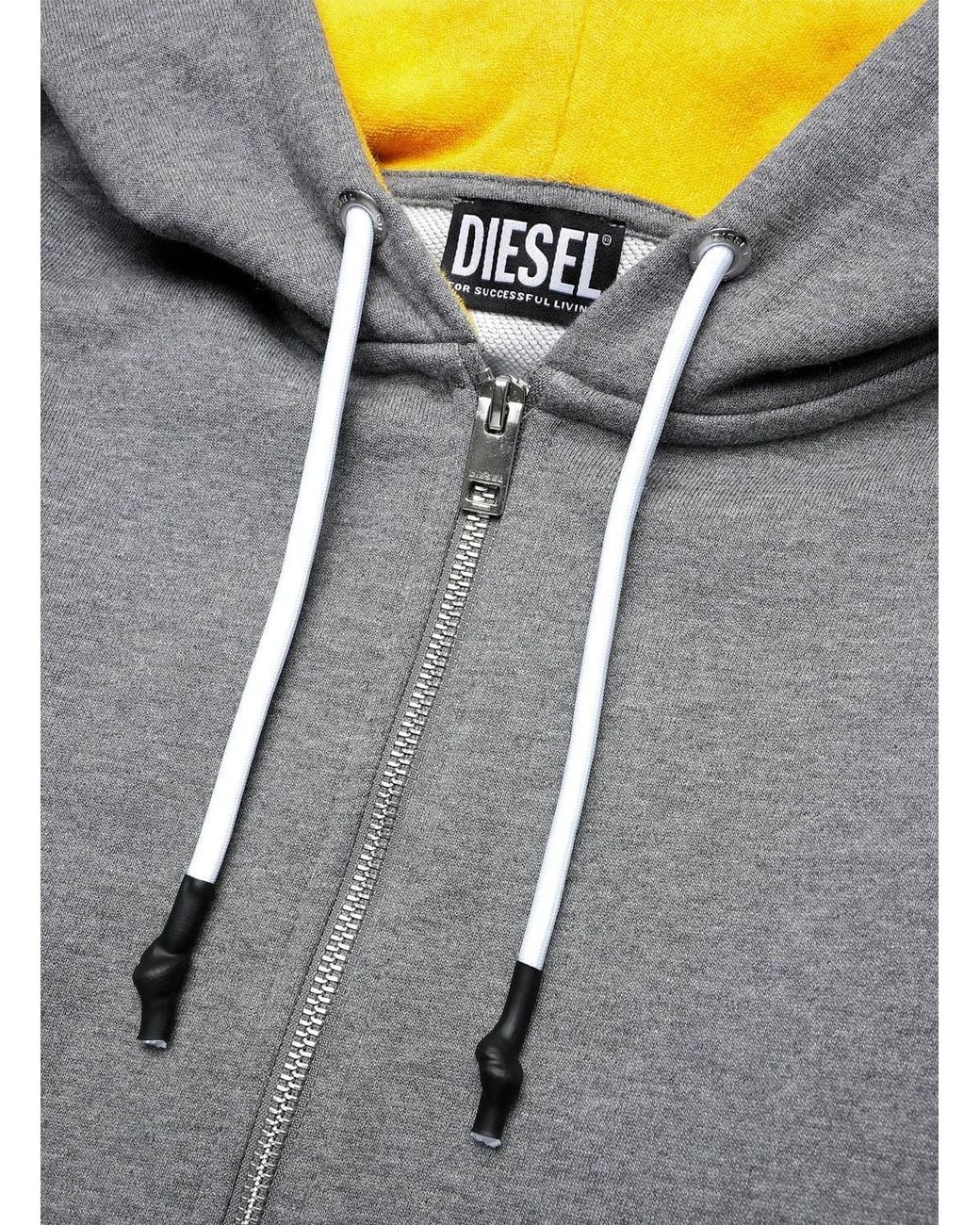 DIESEL Gray Zip-Up Long-Sleeve Jacket for men