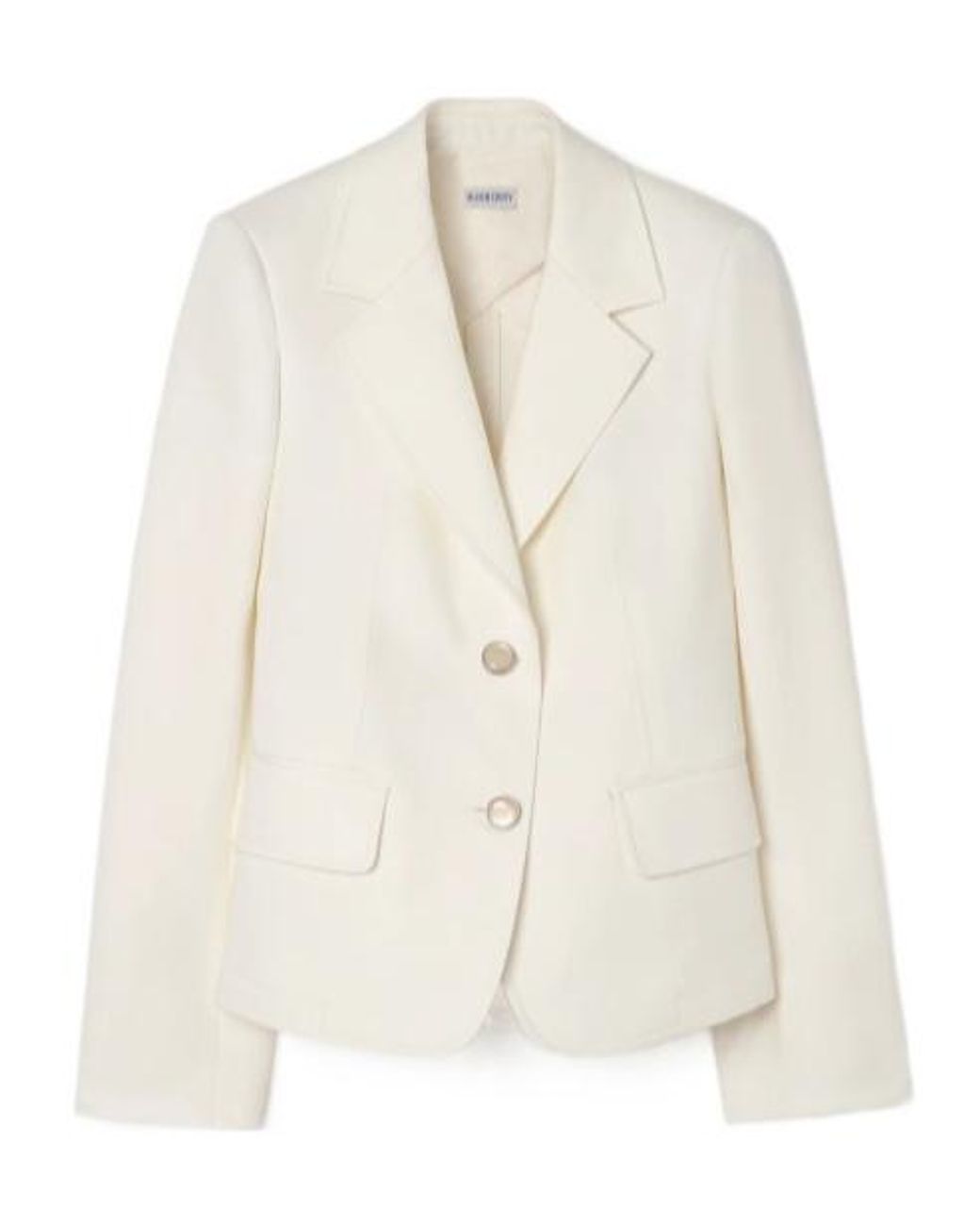 Burberry White Cotton Tailored Jacket