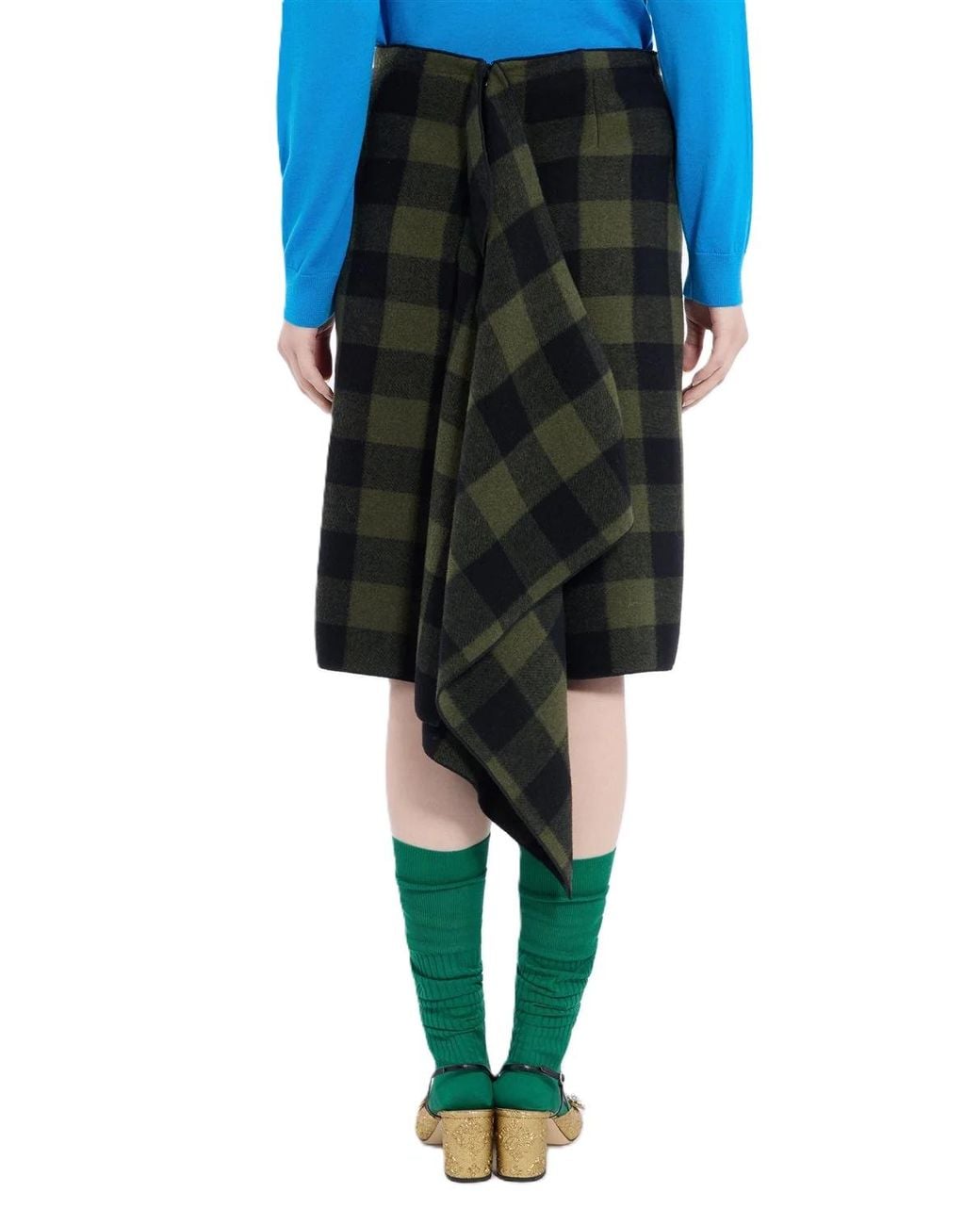 N°21 Black Plaid Skirt