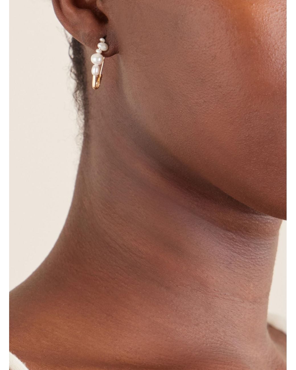 Loren Stewart White 14-Karat Pearl Earring