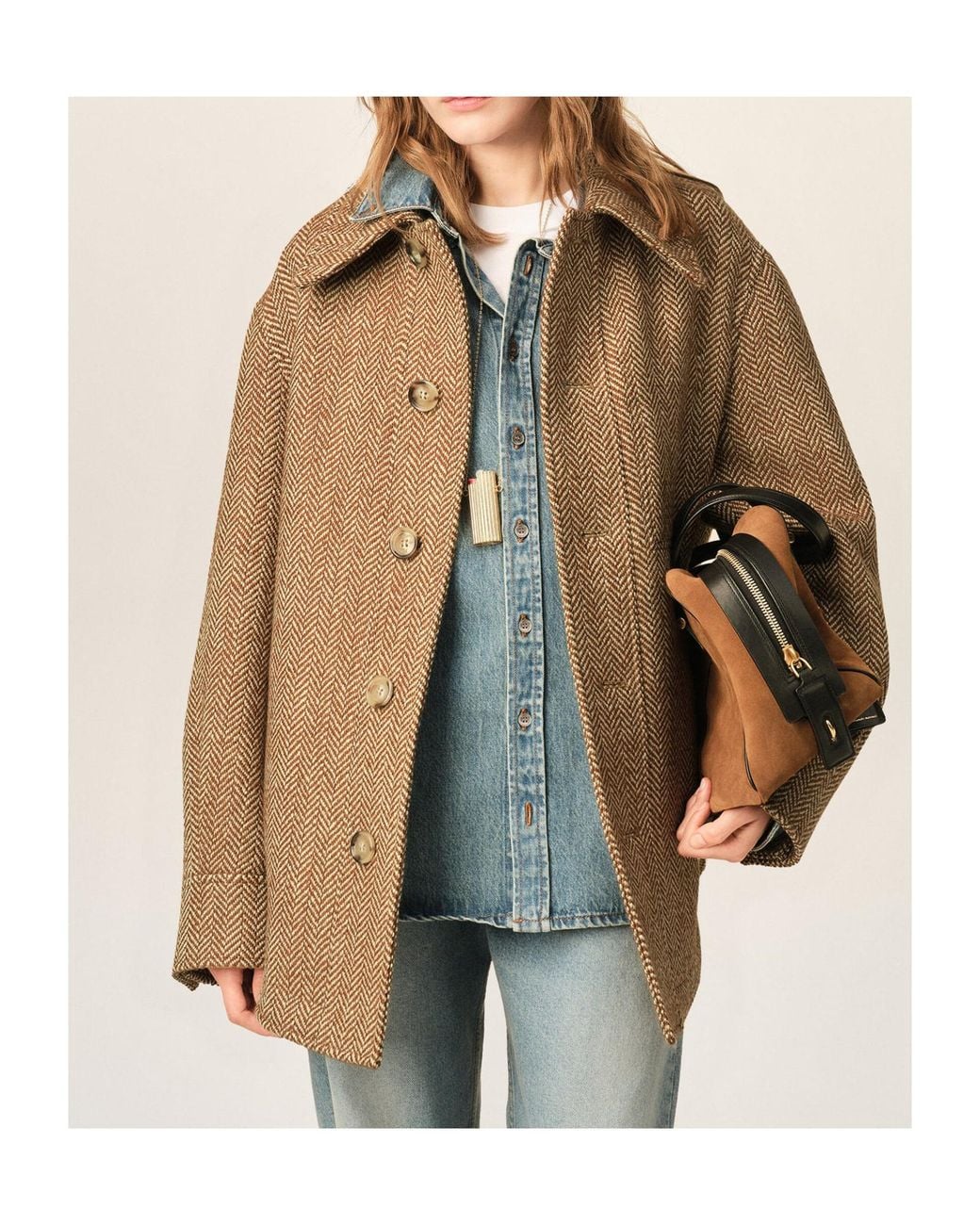 AMI Natural Ami Button-Down Jacket for men