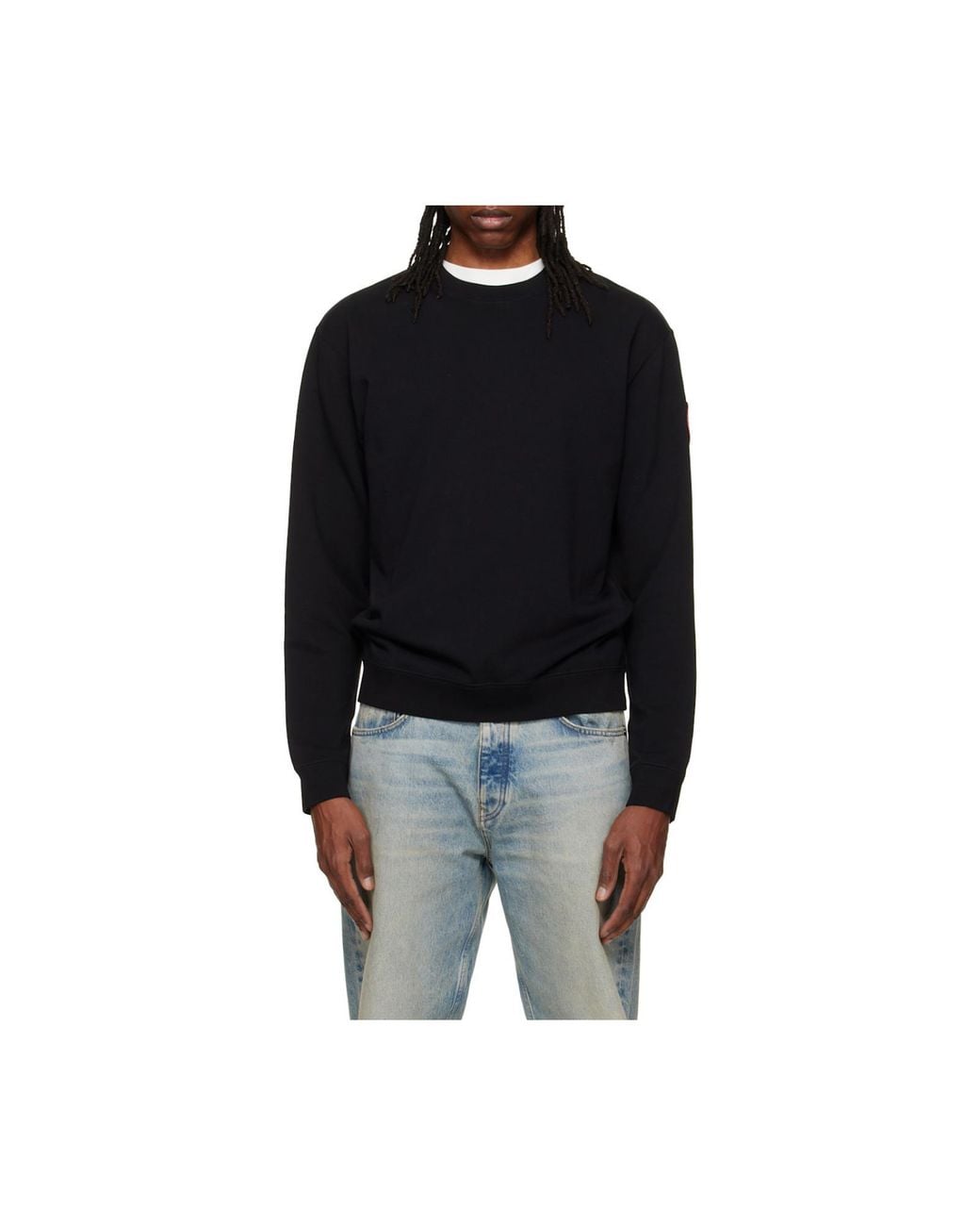 Canada Goose Black Loon Logo-Patch Sweatshirt for men