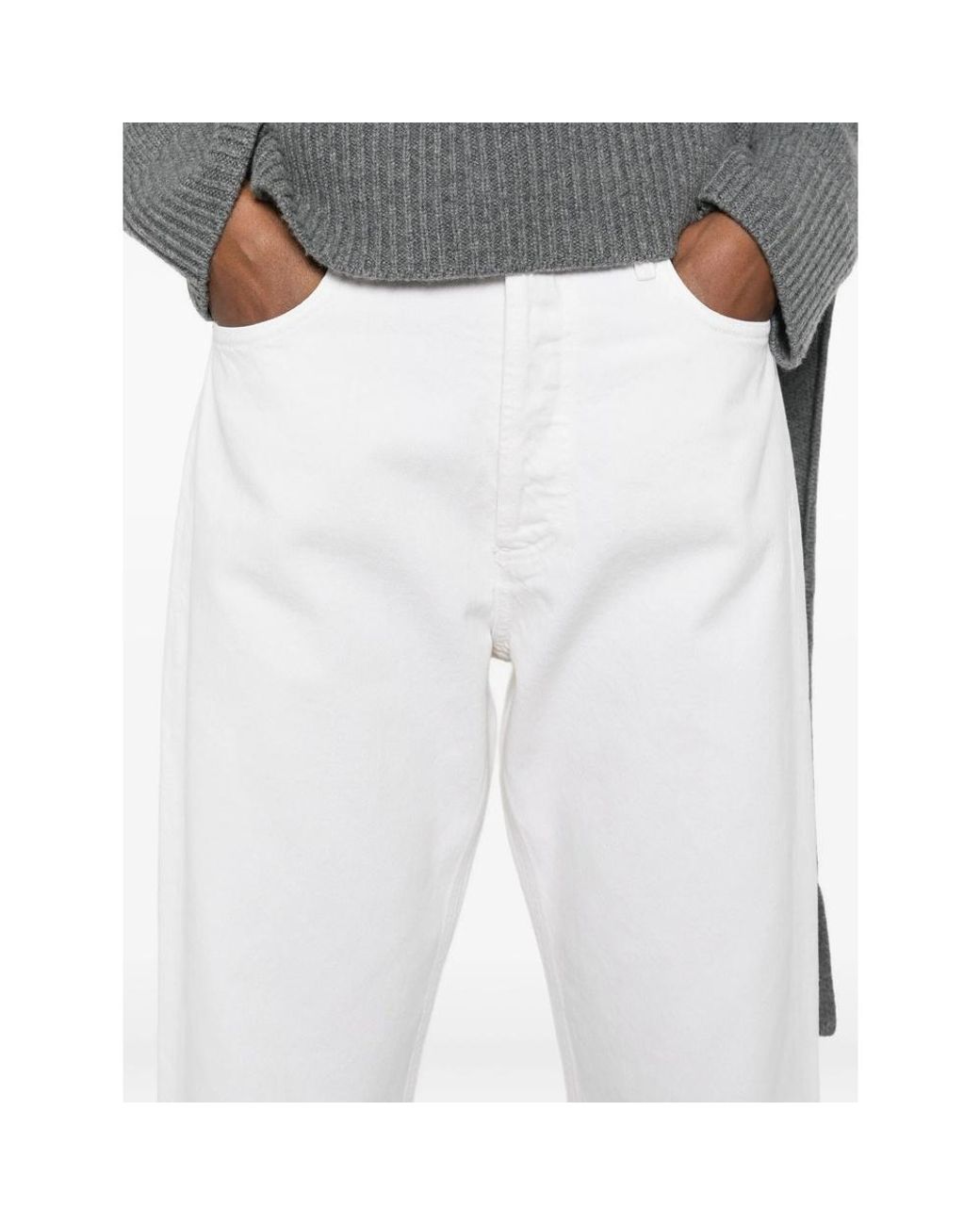 Agolde White 90's Straight-Leg Jeans