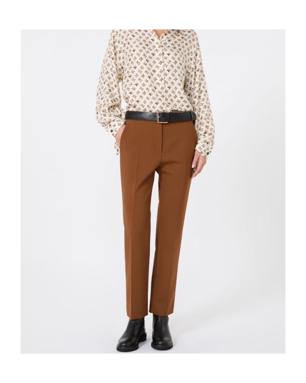 Max Mara Brown Mxmacino Tailored Trousers