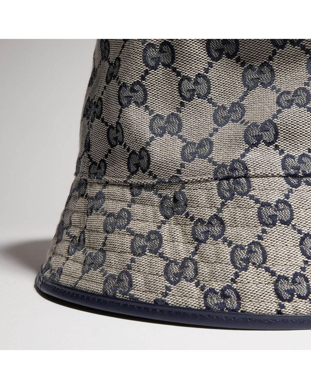 Gucci Gray Gg Cotton Canvas Bucket Hat