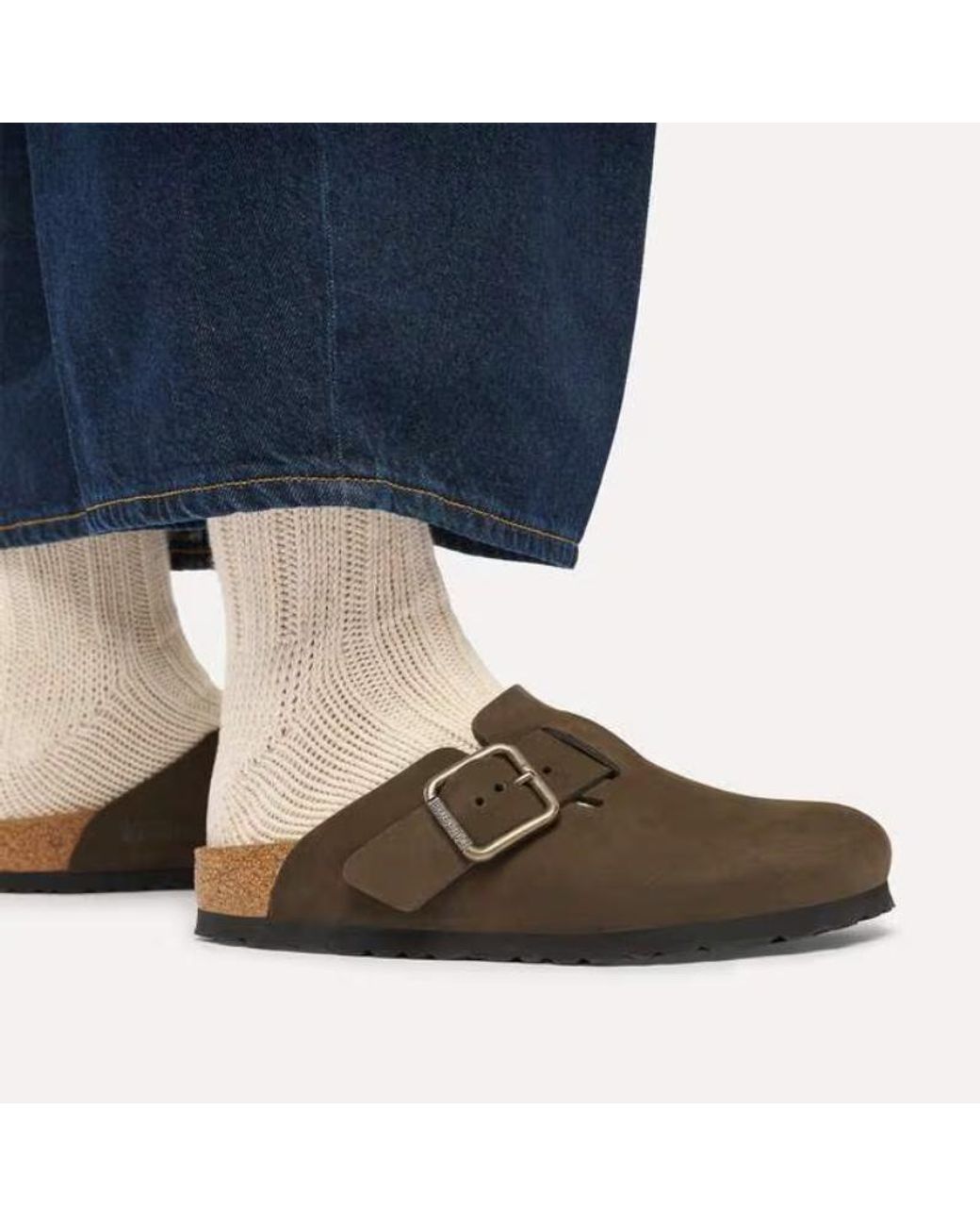 Birkenstock Brown Boston Buckled Clogs for men