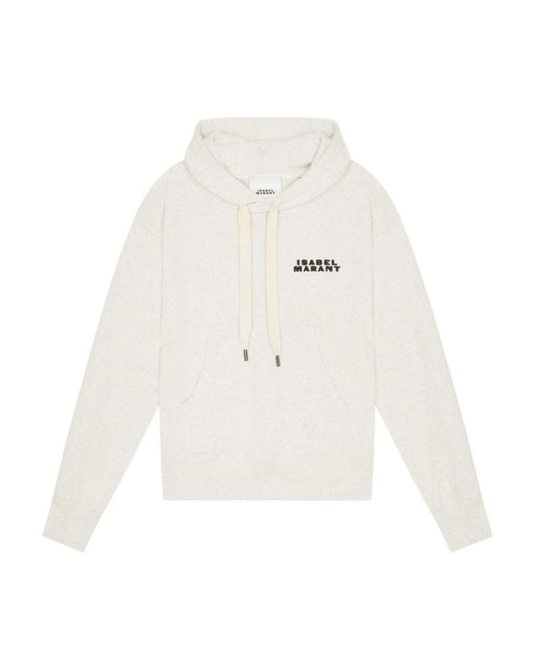 Isabel Marant Gray Isabel Marant Sylla Logo Embroidered Drawstring Hoodie