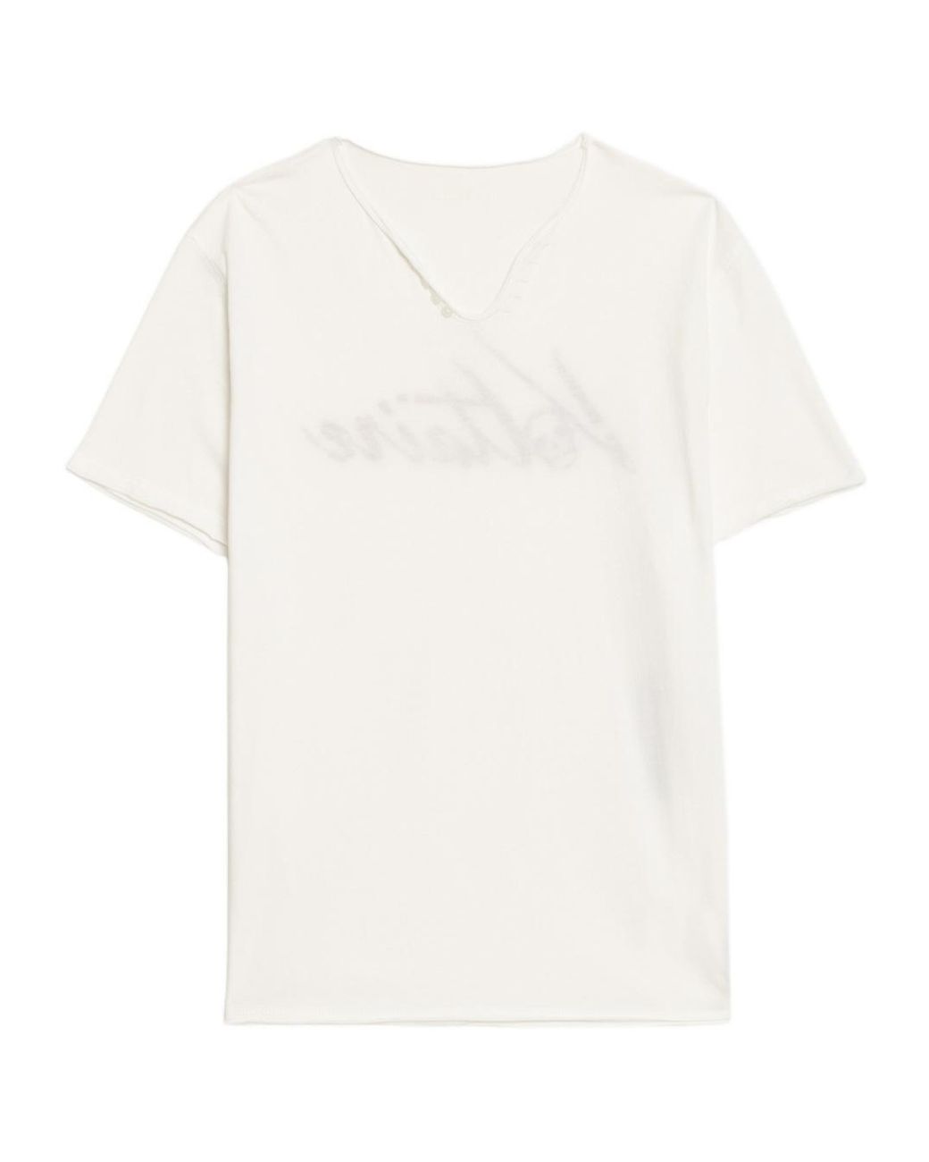 Zadig & Voltaire White Monastir Notched T-Shirt for men