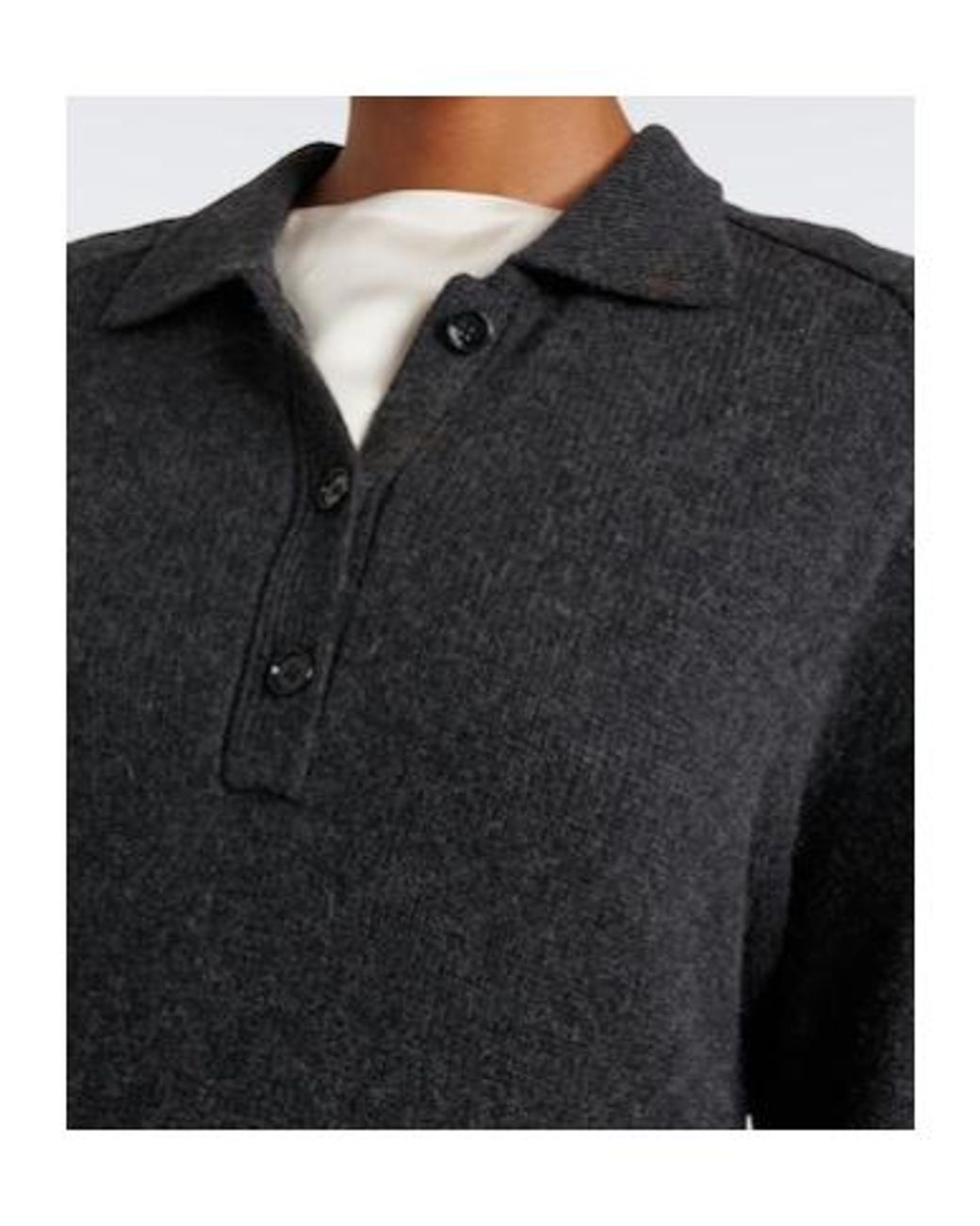 Jardin Des Orangers Blue Wool And Cashmere Polo Sweater