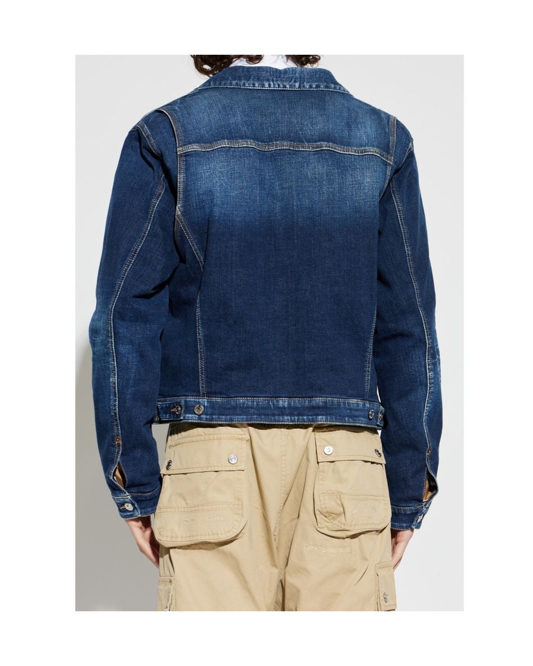 DSquared² Blue Rebels Vintage Denim Jacket for men
