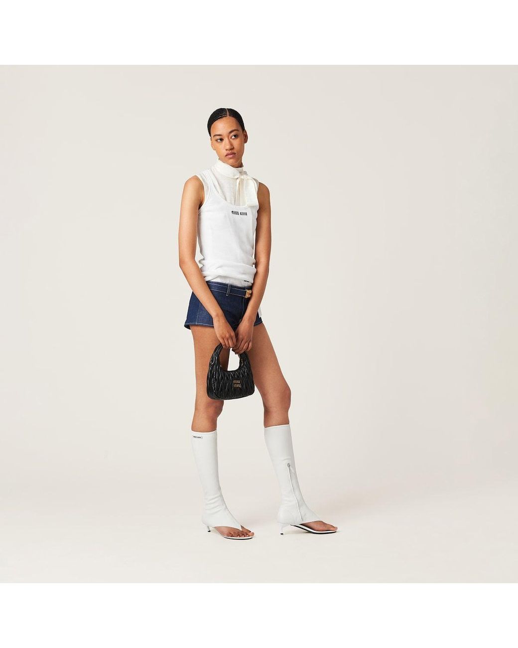 Miu Miu Black Wander Hobo Bag
