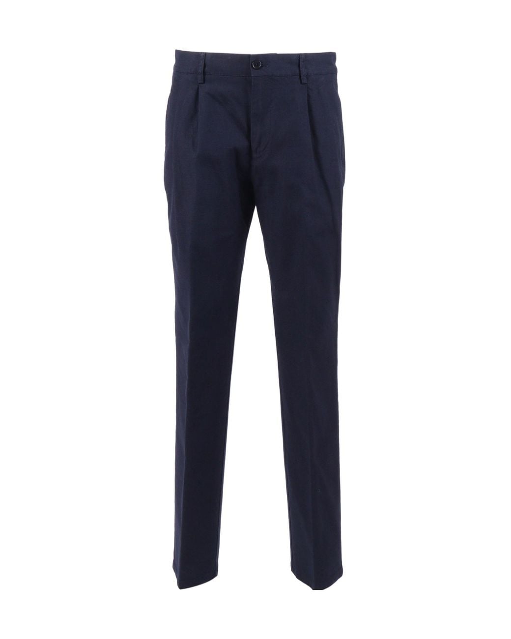 Aspesi Blue Straight-Leg Tailored Trousers