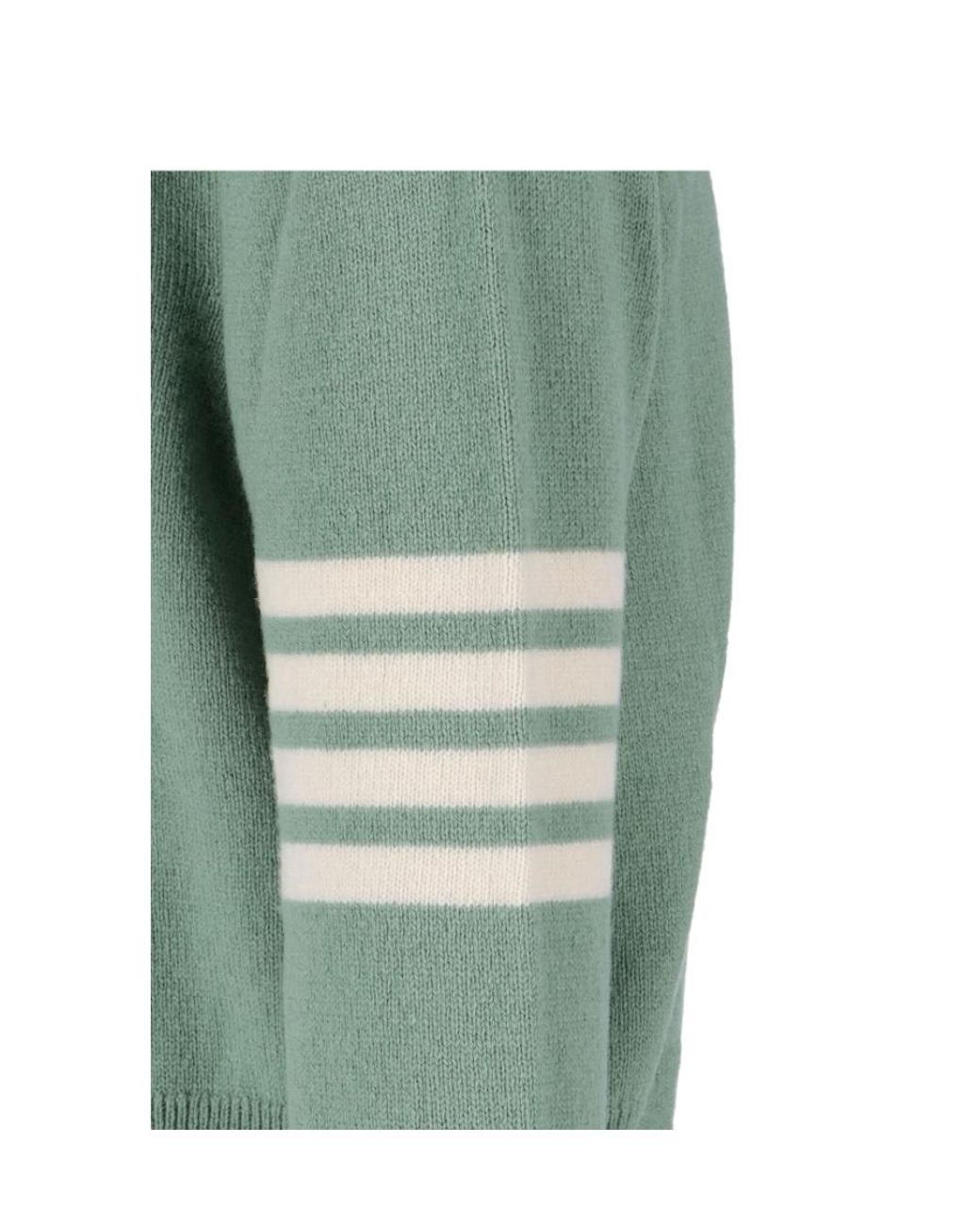 Thom Browne Green Bar Stripe Cardigan for men