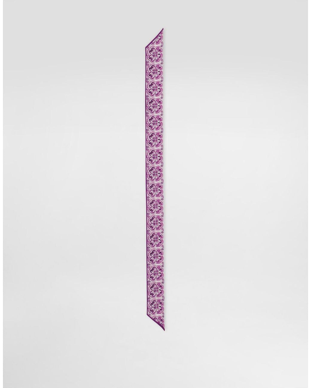 Dolce & Gabbana White Maiolica Printed Twill Headband