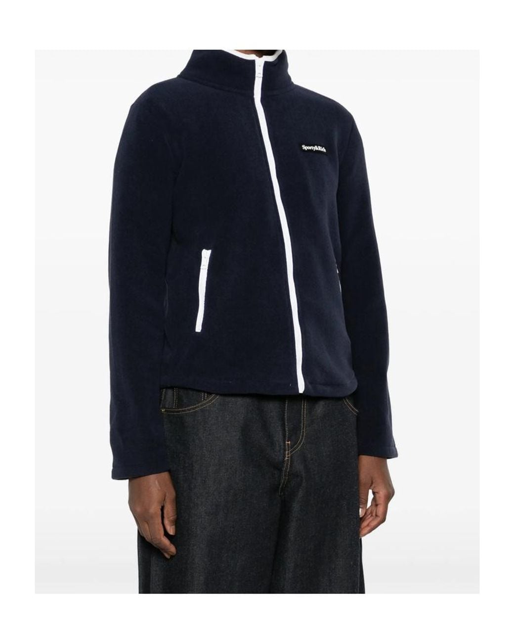 Sporty & Rich Blue Long-Sleeve Casual Jacket