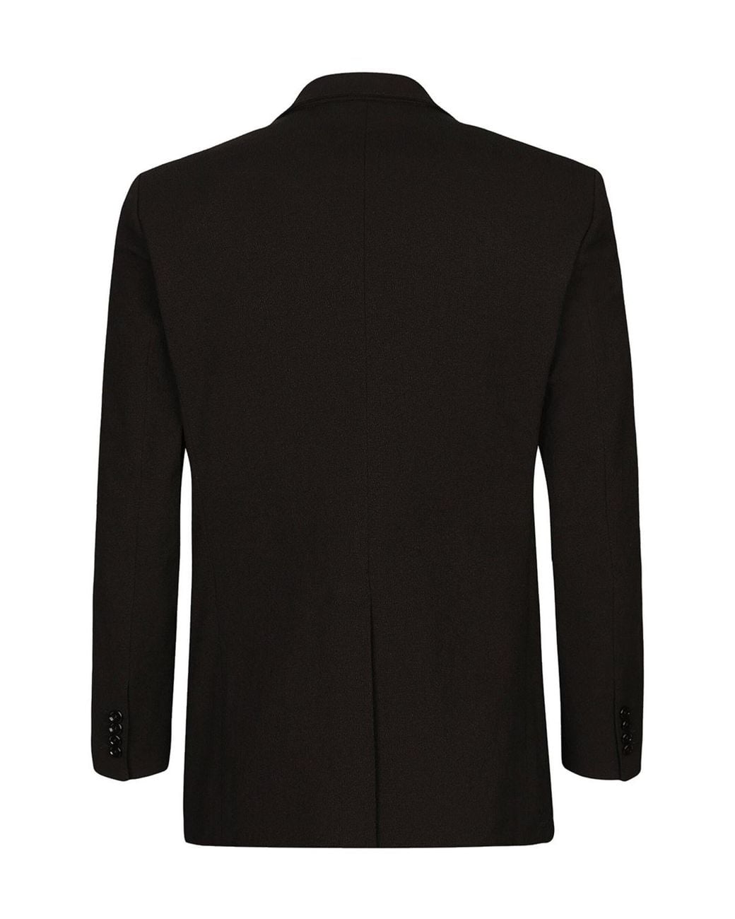 Dolce & Gabbana Black Logo Embroidered Tailored Blazer for men