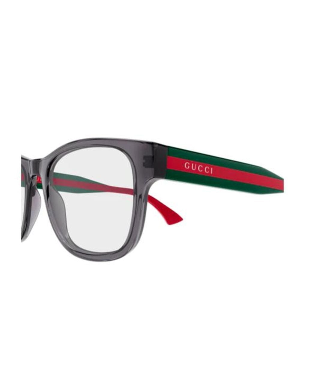 Gucci White Eyewear Square Frame Glasses for men