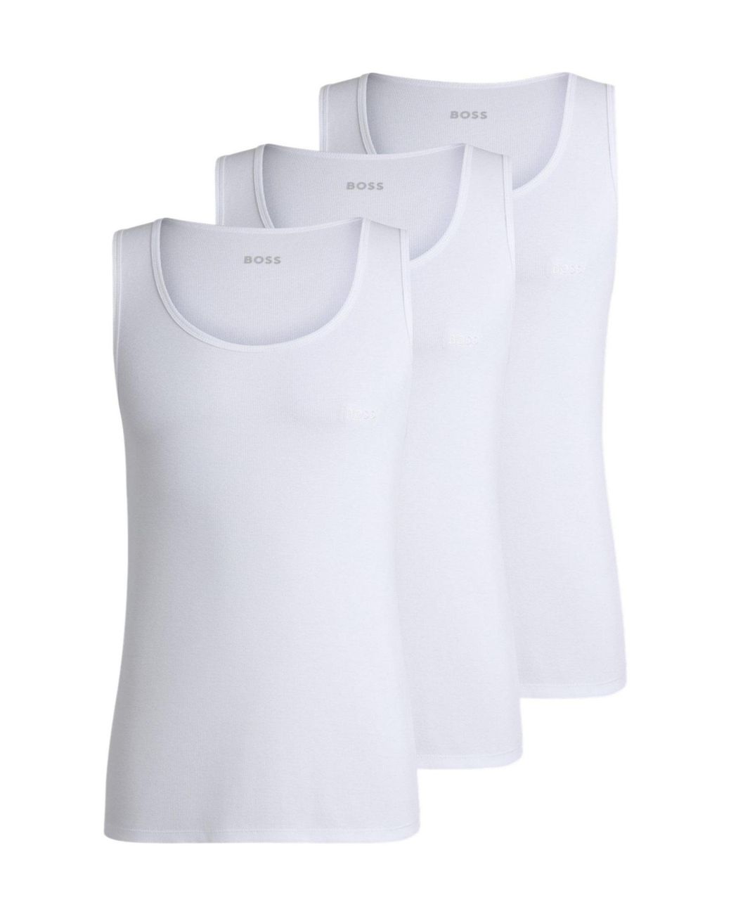 Boss White Sleeveless Pullover Vest for men