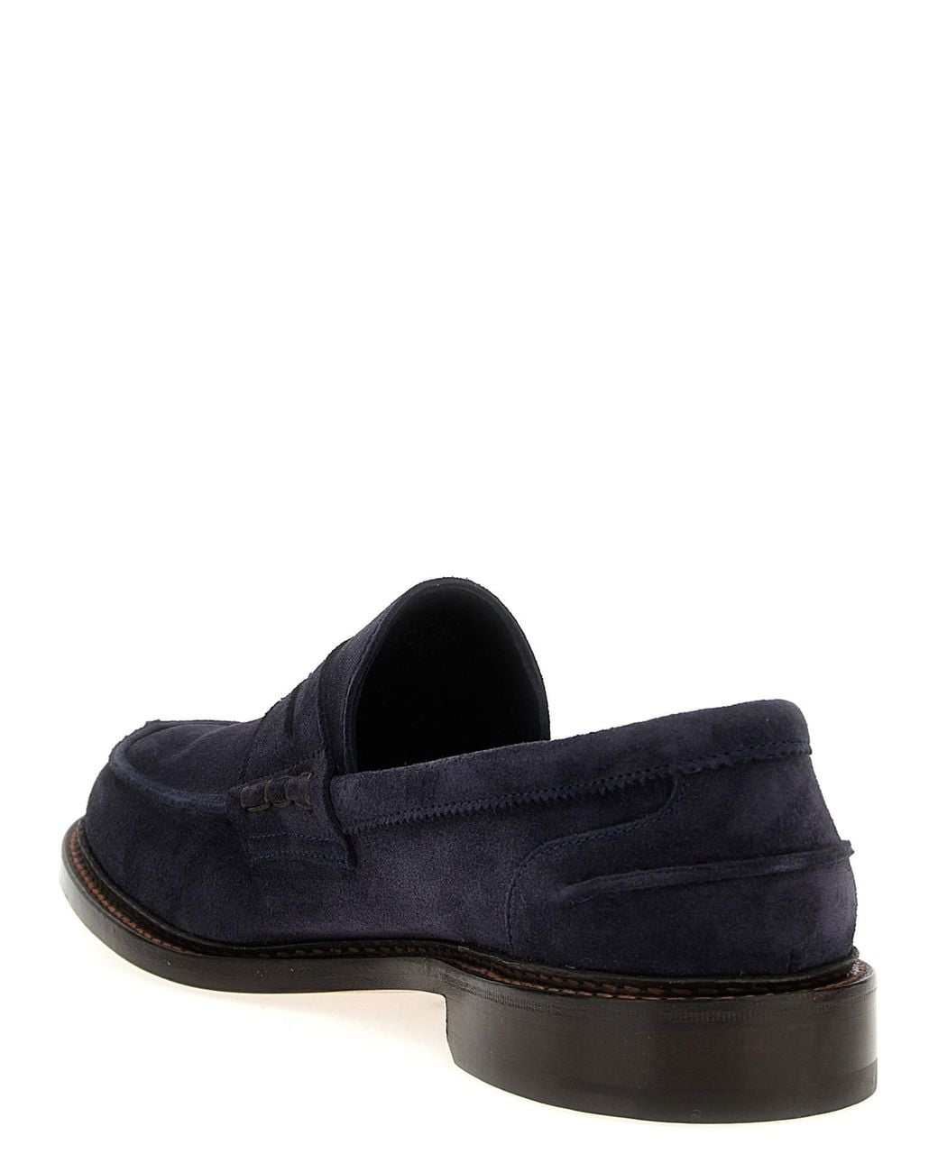 Tricker's Blue Round Toe Loafers for men