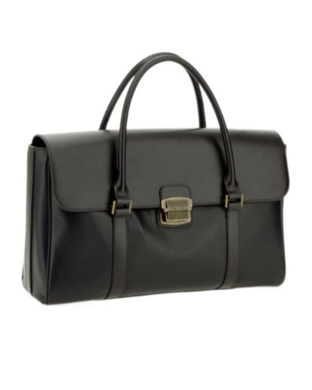 Emporio Armani Black Leather Tote Bag for men
