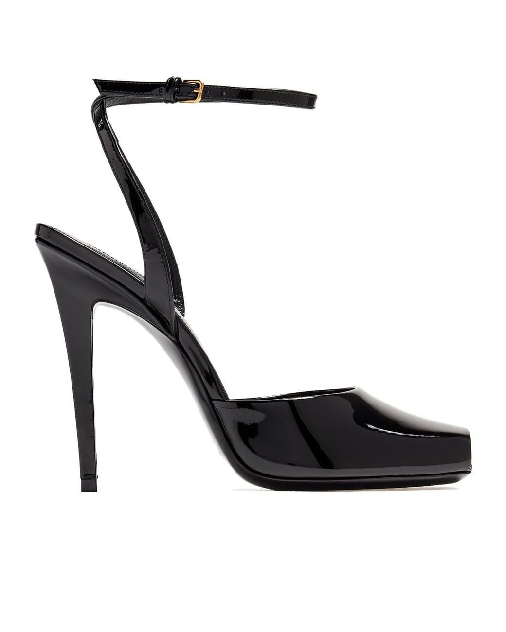 Saint Laurent Black La Scandale Open Toe Sandals