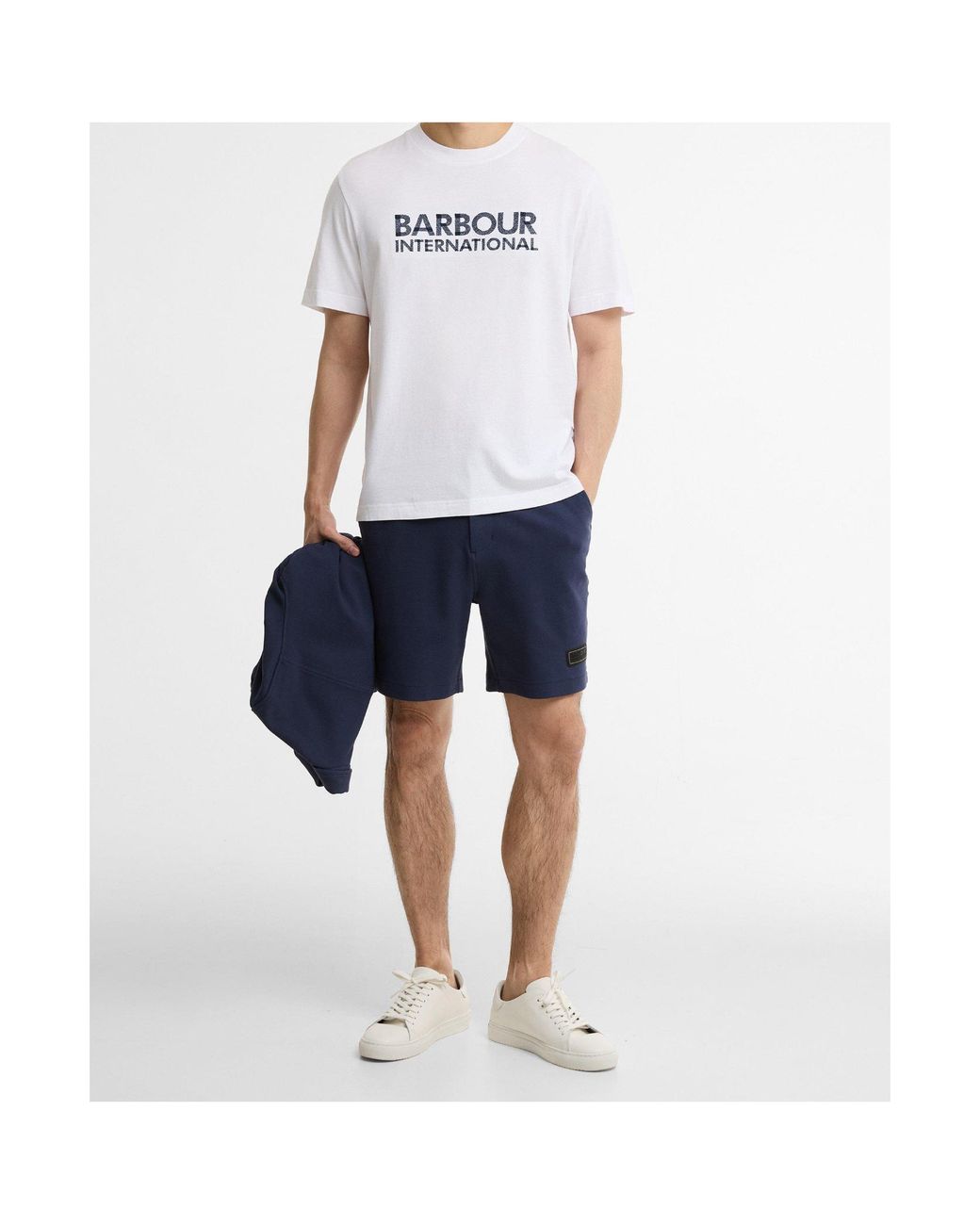 Barbour White Logo Short-Sleeve T-Shirt for men