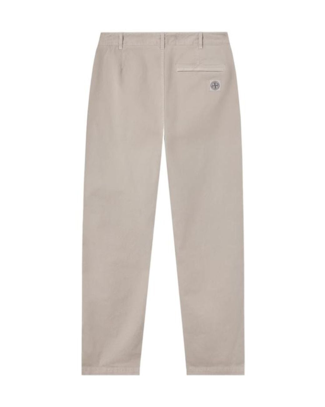 Stone Island Gray Regular-Fit Chino Trousers for men