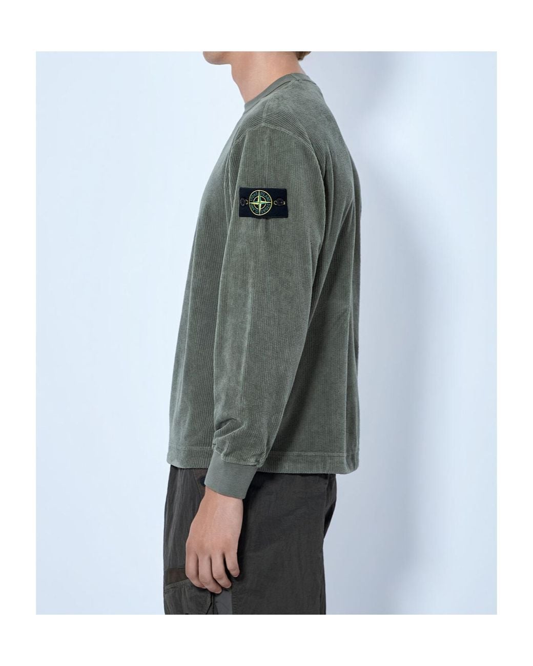 Stone Island Gray Long-Sleeve Sweatshirt for men