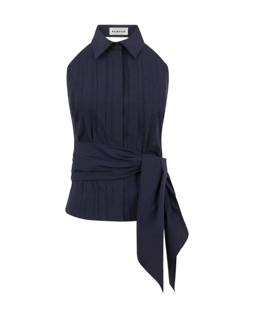 P.A.R.O.S.H. Blue Pleated Top