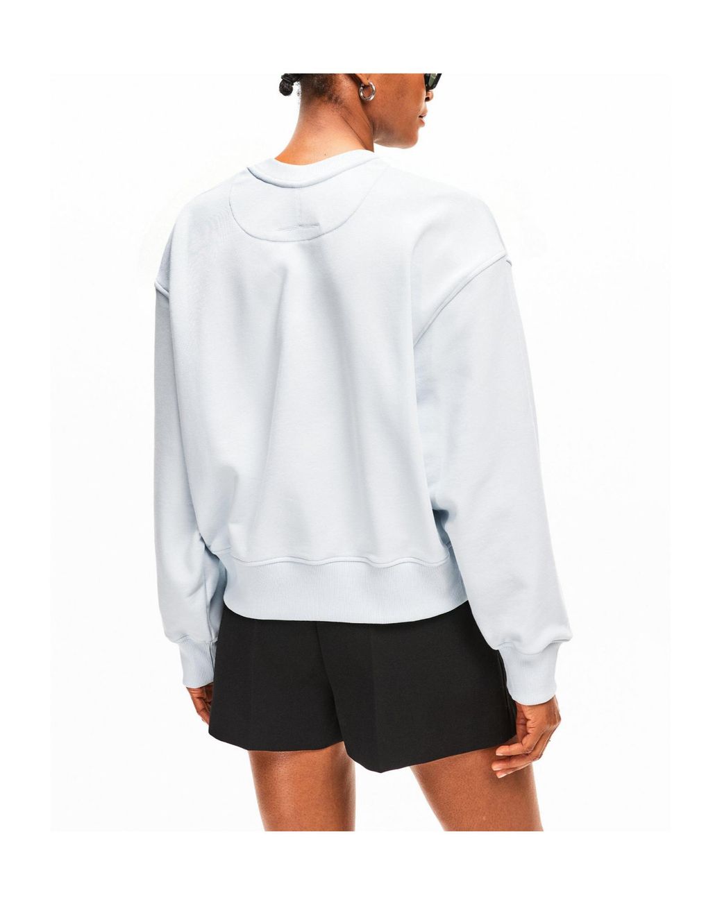 McQueen Blue Logo Crew Sweatshirt