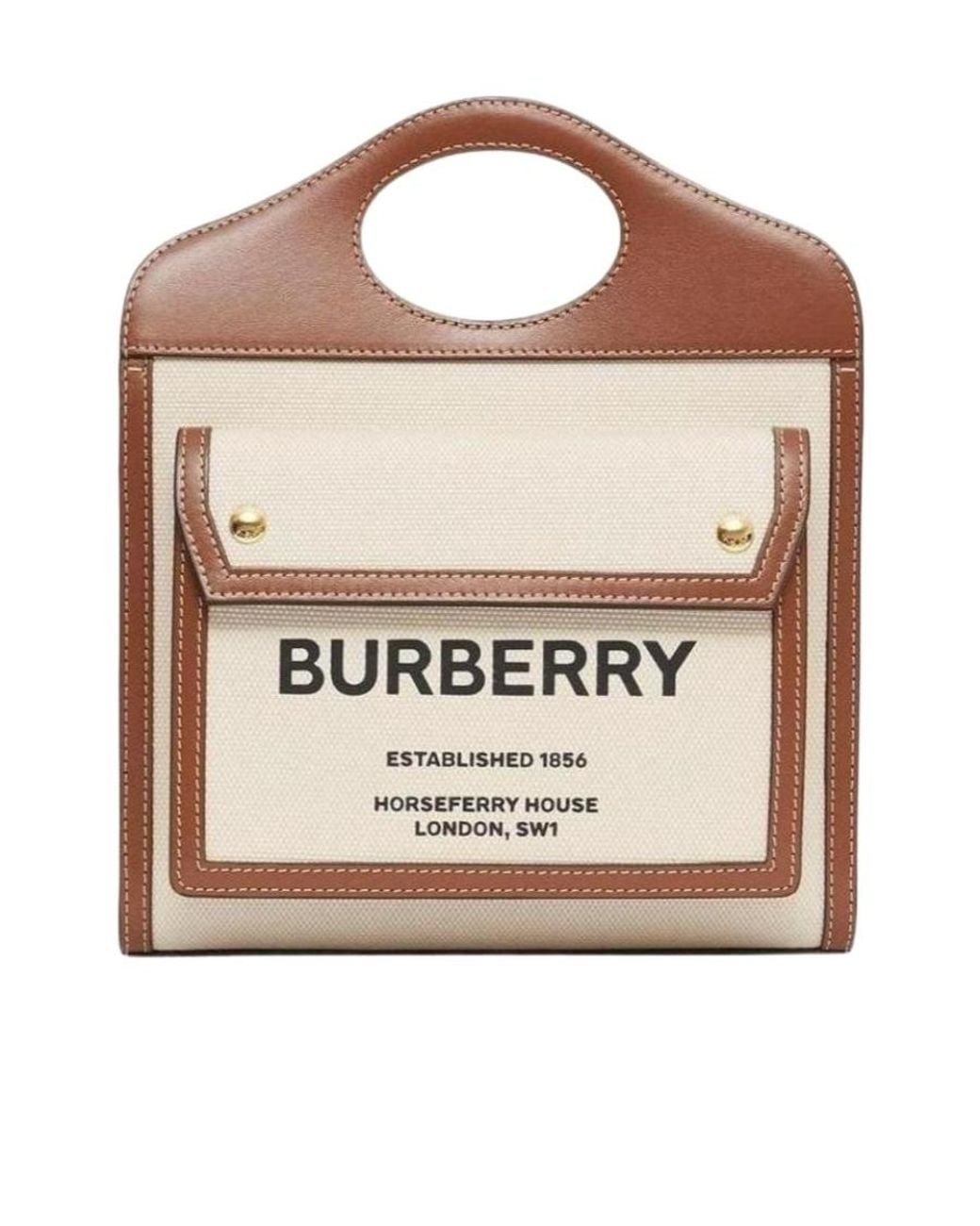 Burberry Pink Logo Printed Tote Bag