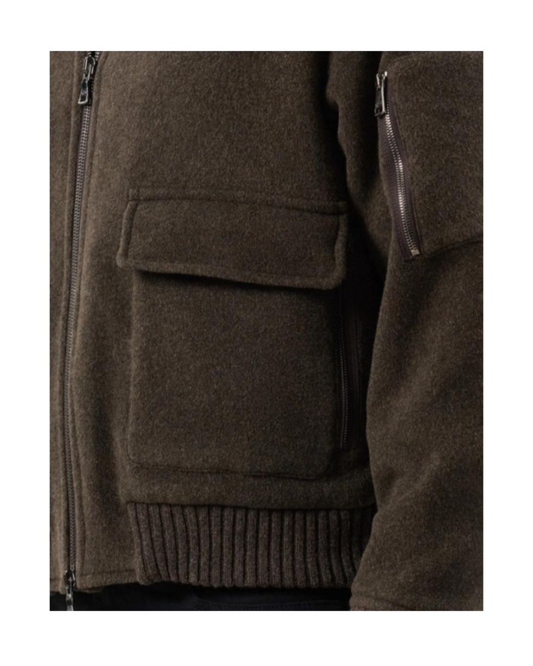 Paul & Shark Black Ribbed-Collar Wool-Blend Jacket for men