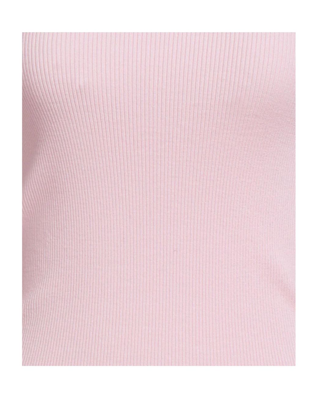 Burberry Pink Minimalist Solid Long-Sleeve Knit