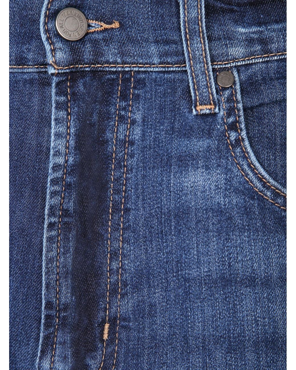 7 For All Mankind Blue Modern Straight Jeans for men