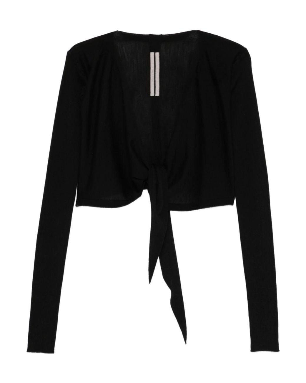 Rick Owens Black Tie-Fastening Cardigan